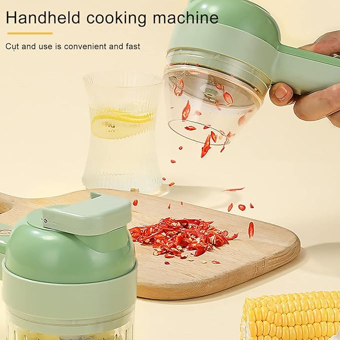 4 in 1 Electric Vegetable Cutter & Meat Mincer – Multi-Functional Kitchen Chopper