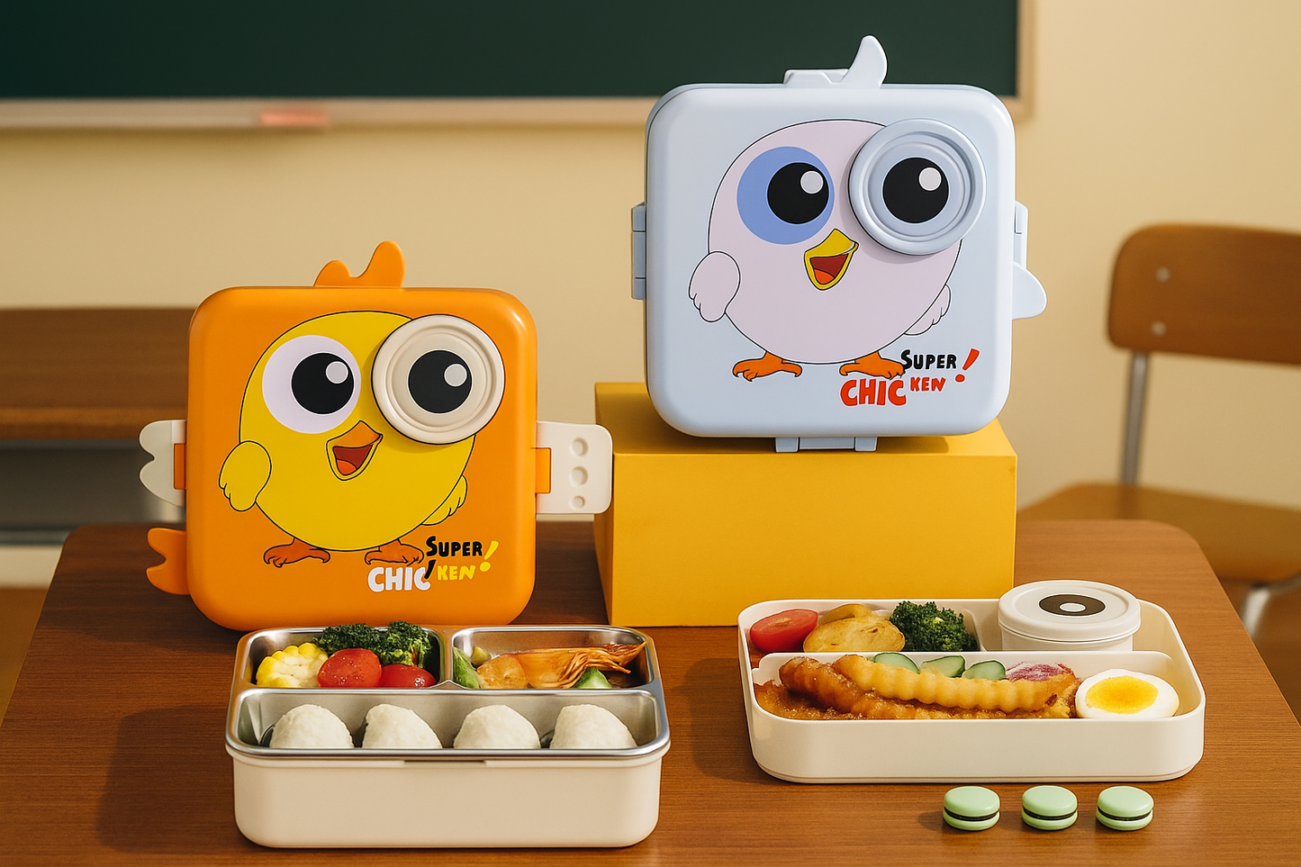 Chic Eye Lunch Box- 3 Containers Spill Free Steel Lunch Box