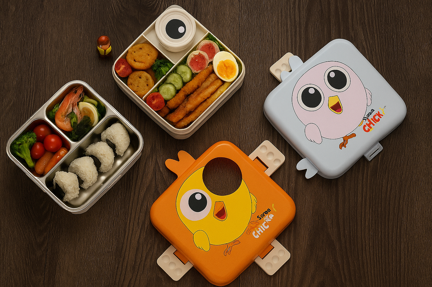 Chic Eye Lunch Box- 3 Containers Spill Free Steel Lunch Box