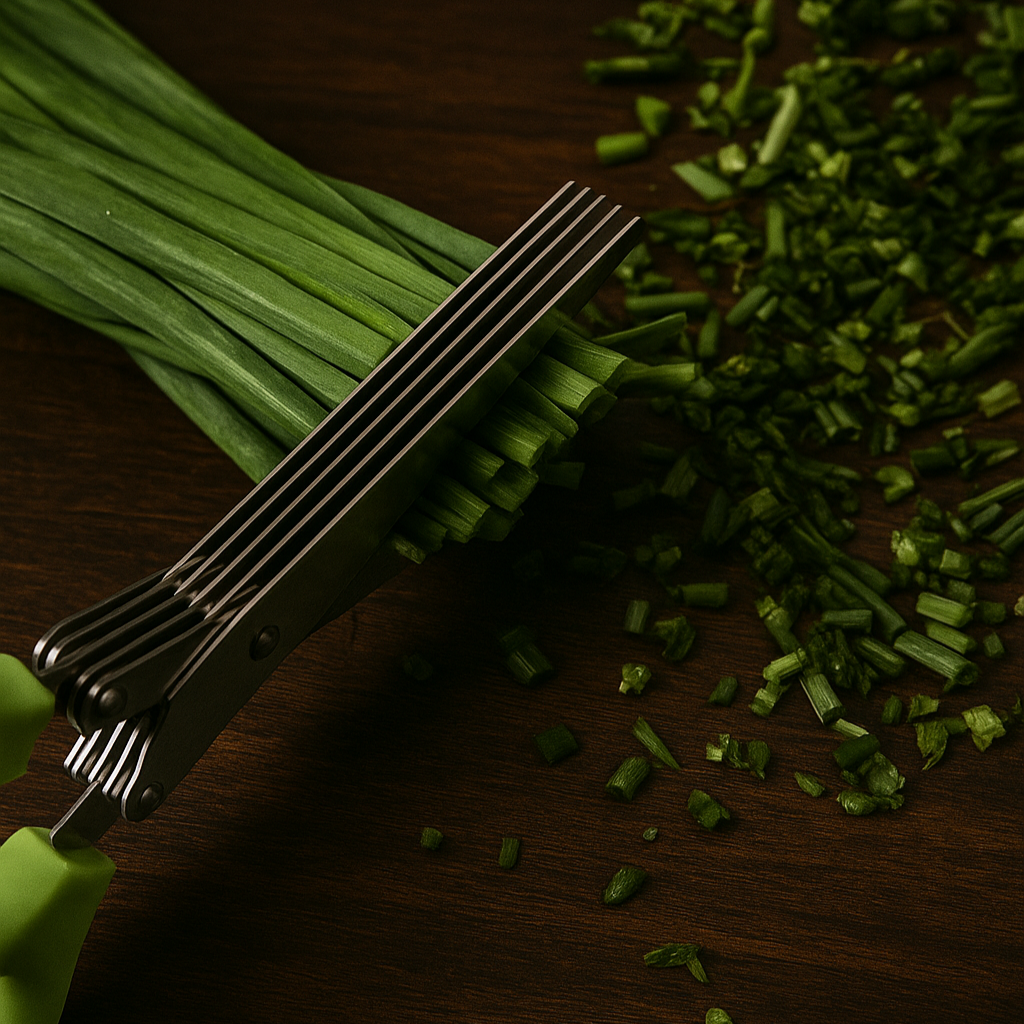Multifunction Vegetable Stainless steel Herbs Scissor,5 blade with blade comb