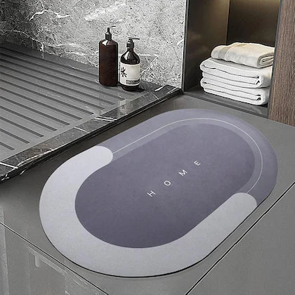 Quick-Dry Anti-Slip Bathroom Mat – Water Absorbent Rubber Floor & Door Mat for Home, Kitchen, Washroom & Office