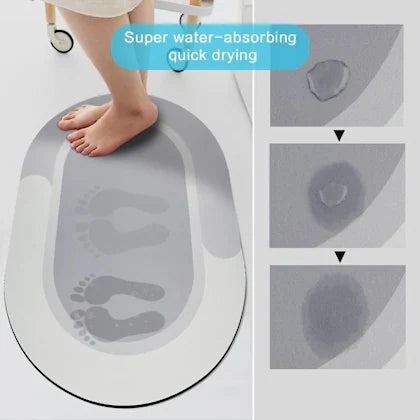 Quick-Dry Anti-Slip Bathroom Mat – Water Absorbent Rubber Floor & Door Mat for Home, Kitchen, Washroom & Office