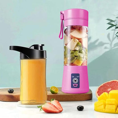 Portable USB Rechargeable Blender with 6 Stainless Steel Blades – Mini Juicer Mixer for Smoothies, Shakes, Baby Food & Travel Use