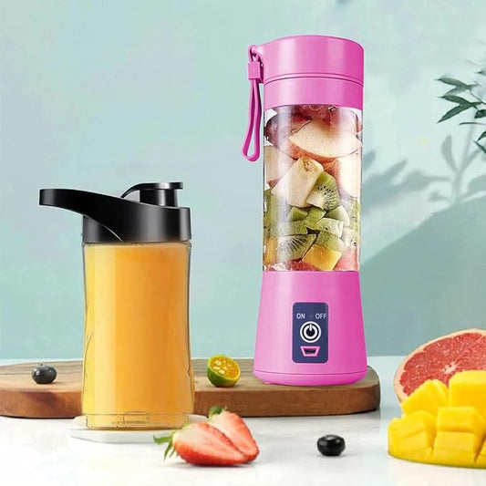 Portable USB Rechargeable Blender with 6 Stainless Steel Blades – Mini Juicer Mixer for Smoothies, Shakes, Baby Food & Travel Use