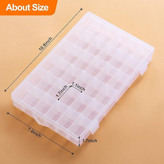 36-Grid Transparent Multipurpose Jewelry & Accessories Organizer Box