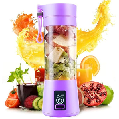 Portable USB Rechargeable Blender with 6 Stainless Steel Blades – Mini Juicer Mixer for Smoothies, Shakes, Baby Food & Travel Use