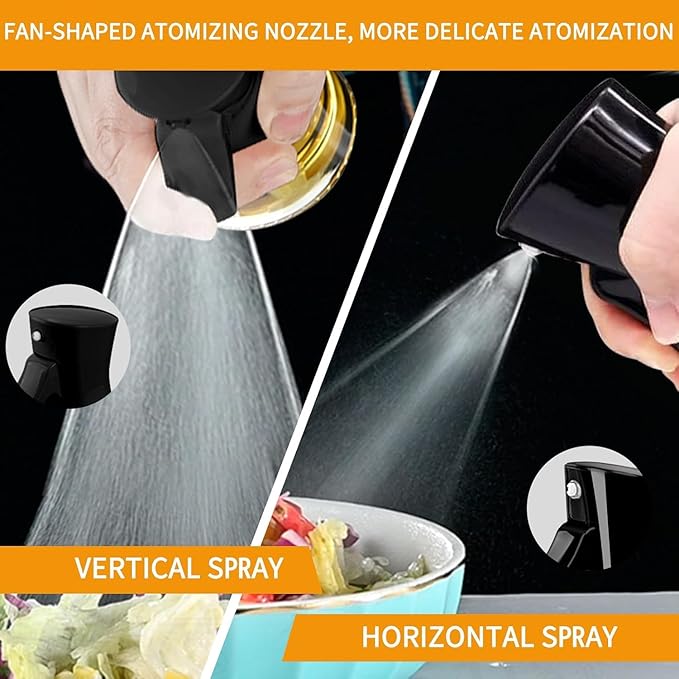 Olive Oil Sprayer Bottle – Refillable Glass Oil Mister for Cooking, Baking, Grilling, Salad & Air Fryer