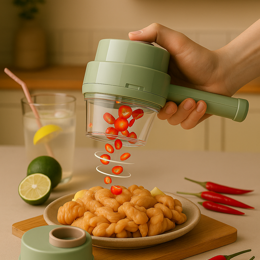4 in 1 Electric Vegetable Cutter & Meat Mincer – Multi-Functional Kitchen Chopper