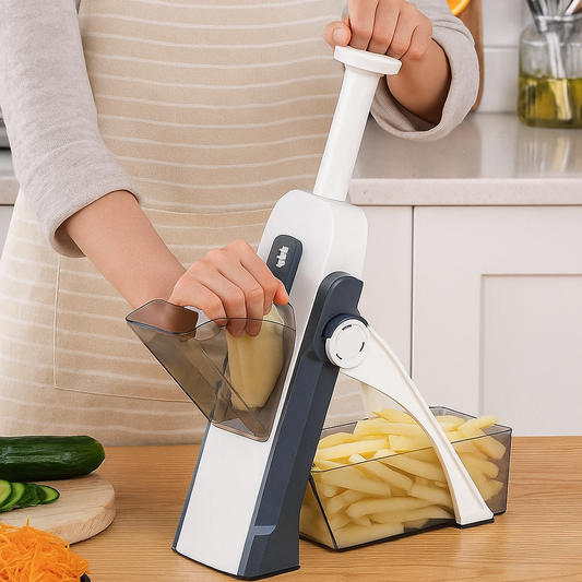 Multipurpose Safe Mandoline Slicer & Vegetable Chopper with Adjustable Thickness, Grater & Julienne Cutter for Kitchen