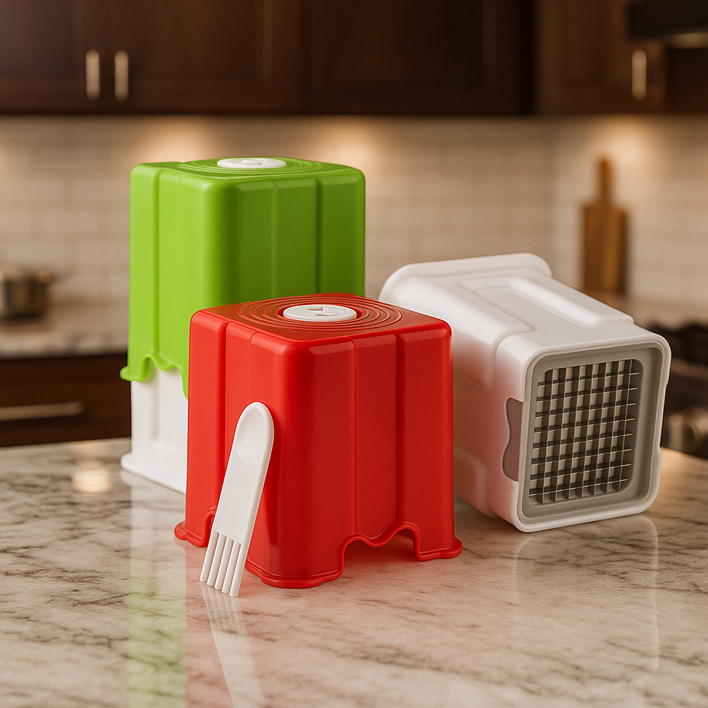 Premium Manual Potato Chipser & French Fry Cutter – Multi-Purpose Vegetable & Fruit Slicer