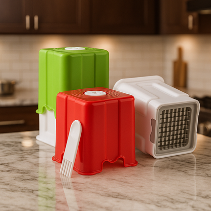 Premium Manual Potato Chipser & French Fry Cutter – Multi-Purpose Vegetable & Fruit Slicer