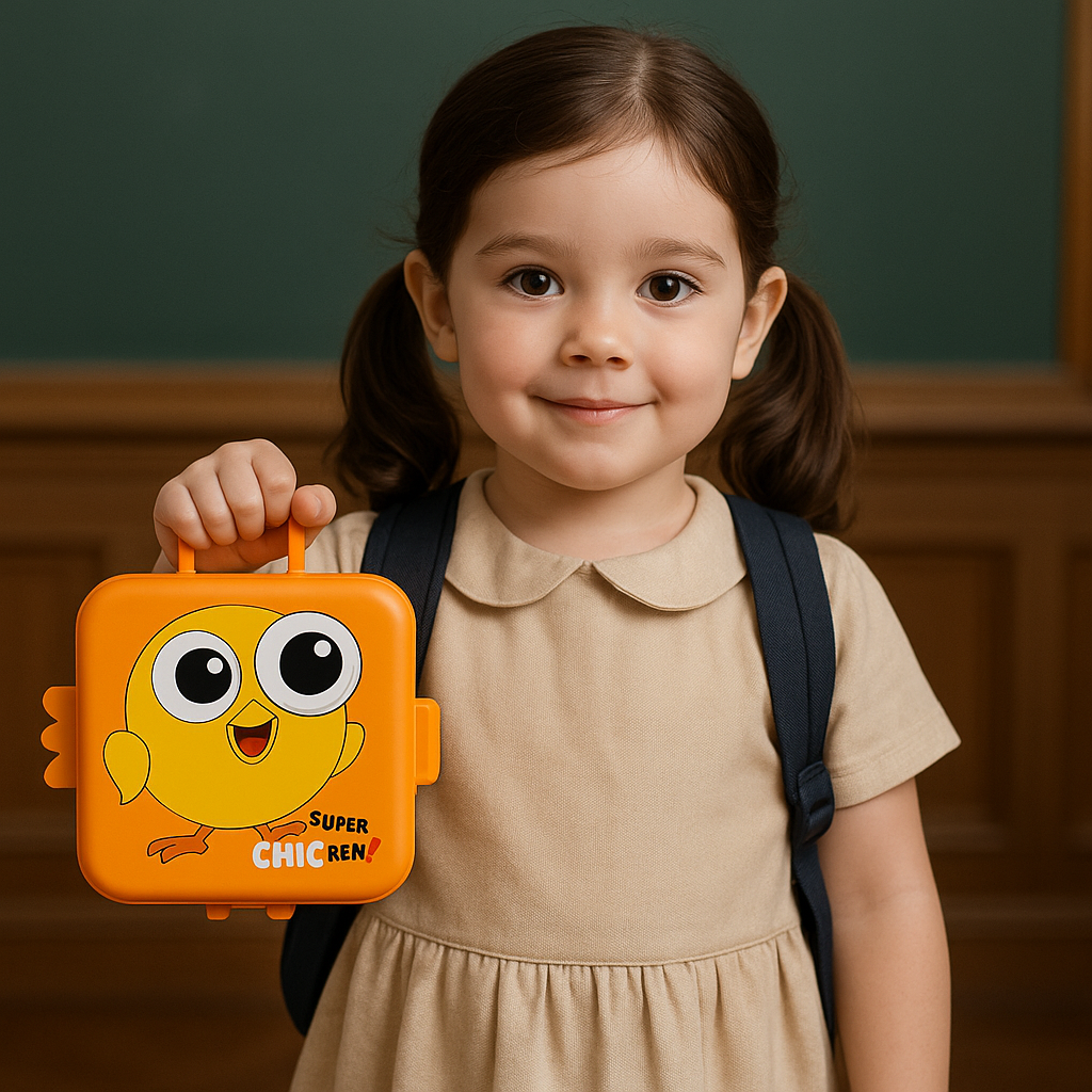 Chic Eye Lunch Box- 3 Containers Spill Free Steel Lunch Box