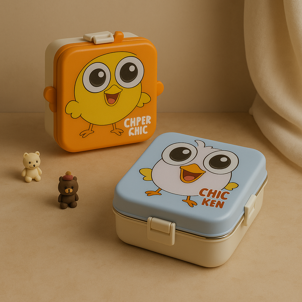 Chic Eye Lunch Box- 3 Containers Spill Free Steel Lunch Box