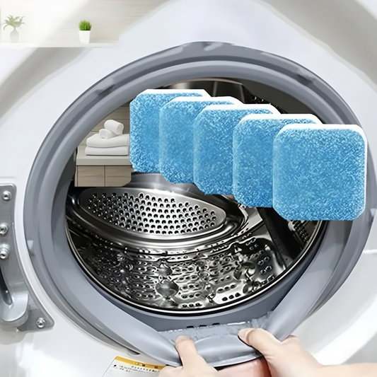 Washing Machine Cleaner Tablets – Deep Cleaning Effervescent Tablets for Front & Top Load Washers, Removes Odor & Residue (10 pcs)