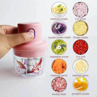 Electric Mini Garlic Chopper | USB Rechargeable Food Chopper | Fast & Efficient Garlic, Fruit & Vegetable Cutter