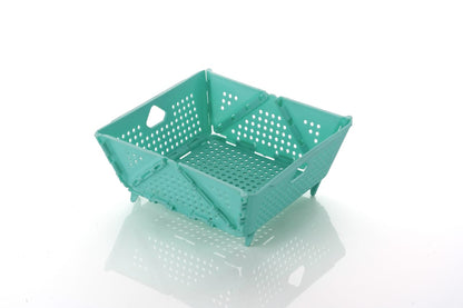 Foldable Vegetable Storage Basket with Drainage – Collapsible Colander & Food Strainer, BPA Free, Dishwasher Safe (1 PC)