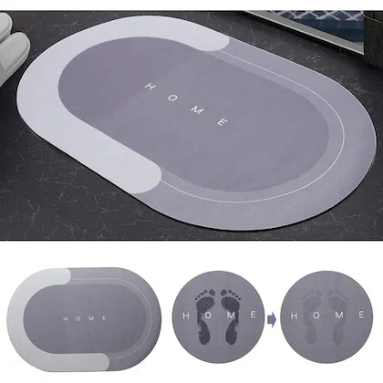 Quick-Dry Anti-Slip Bathroom Mat – Water Absorbent Rubber Floor & Door Mat for Home, Kitchen, Washroom & Office