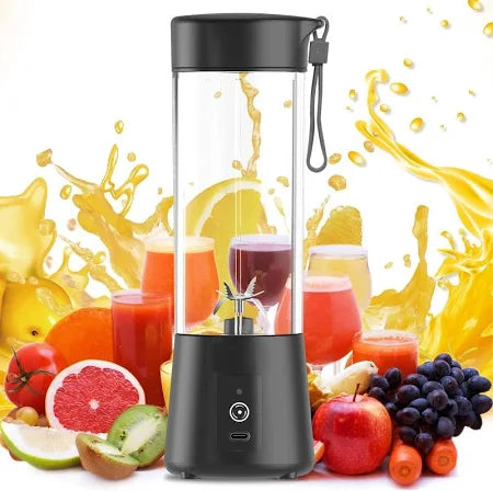Portable USB Rechargeable Blender with 6 Stainless Steel Blades – Mini Juicer Mixer for Smoothies, Shakes, Baby Food & Travel Use